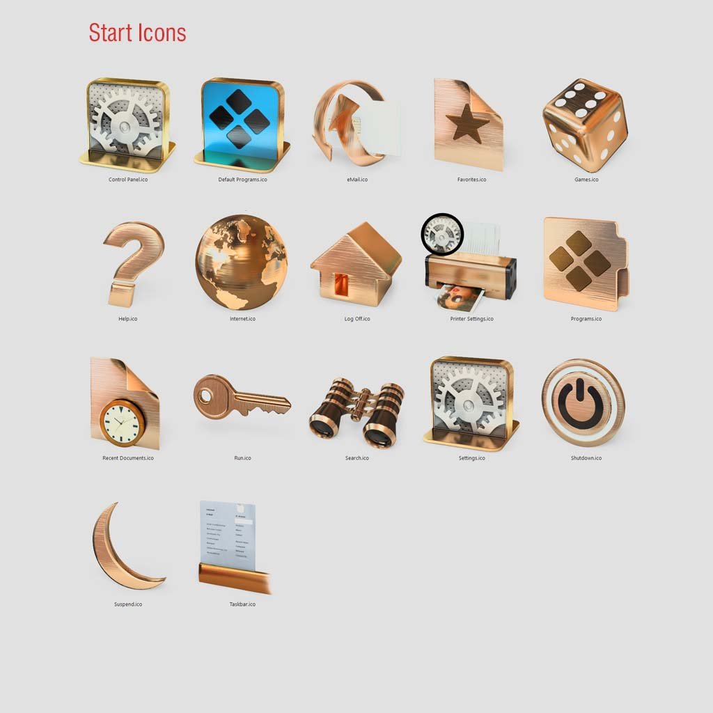 copper icons -Start icons