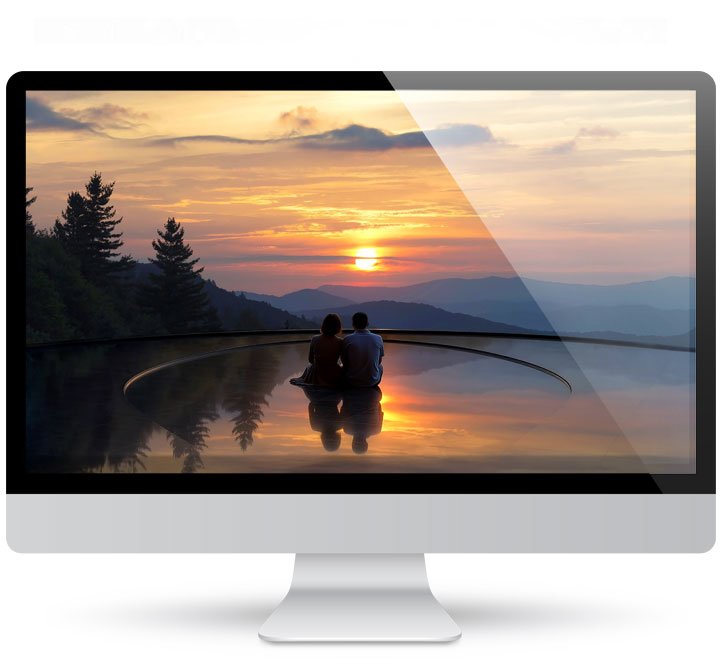 Sunrise of Love - Romantic Landscape Wallpaper for Ultrawide, Dual Monitor, iPad, iPhone & Android