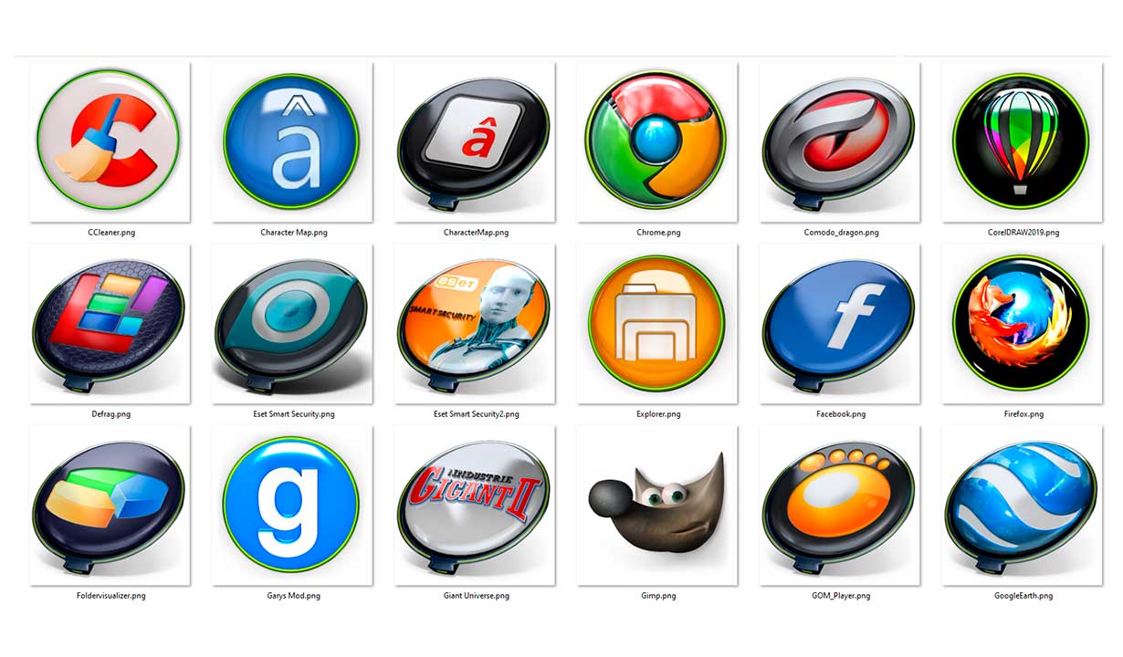 Modern Black PNG 3D icons • Cryo64 Icon Themes