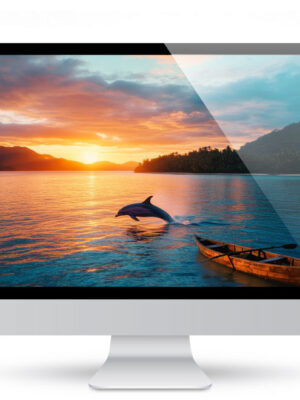 4k dolphin in Bora Bora wallpaper