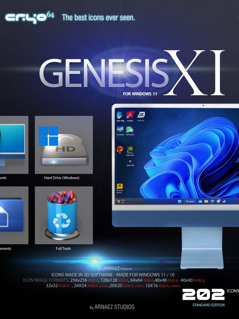 Genesis XI - 3D Icons for Windows 11