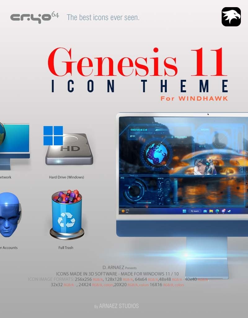 Genesis 11 Icon Theme for Windows 11 - Windhawk
